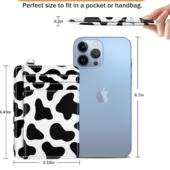 RFID Blocking Cow Print Card Holder - Picture 4 of 4
